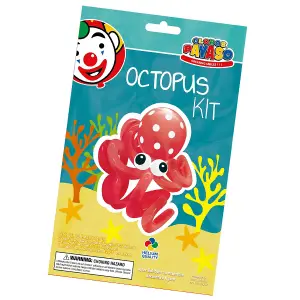 Globos Payaso Octopus Balloon Kit (Pack of 10) Cherry Red/White/Pastel (One Size)