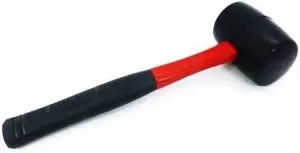 New Hammer Mallet Rubber Grip Handle Diy Fibre Shaft Heavy Duty Strong Lightweight