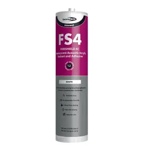 Bond-It BDFWH Fs4 Fireshield AC Intumescent Acrylic White Sealant & Adhesive EU3 BDFWH (Pack of 12)