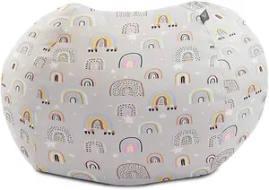 rucomfy Printed Indoor Rainbow Star Medium Children's Beanbag