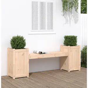 Berkfield Planter Bench 180x36x63 cm Solid Wood Pine