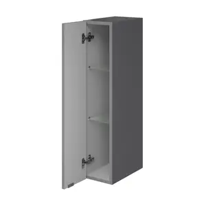 GoodHome Imandra Gloss Grey Single Deep Wall cabinet (W)200mm (H)900mm