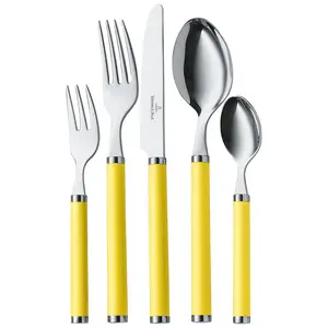 Play! 24 Piece 18/10 Stainless Steel Cutlery Set, Service for 6 Yellow