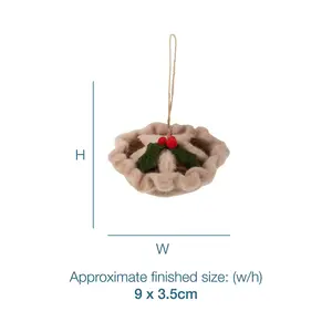 N/FELTING MINCE PIE - Needle Felting Kit: Christmas: Mince Pie - Trimits