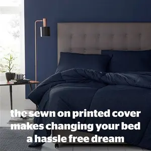 Silentnight Coverless 10.5Tog Navy Duvet &Pillowcase- Single