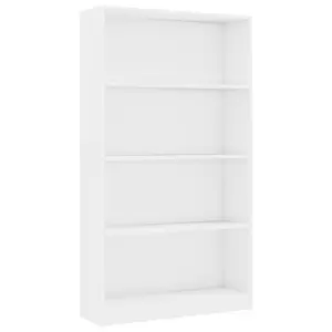 Attwood Bookcase High Gloss White / 114cm H x 40cm W x 30cm D