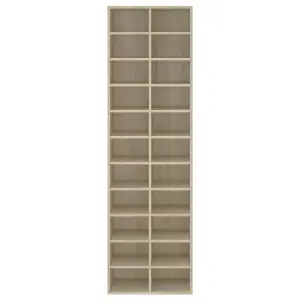 Shoe Cabinet Sonoma Oak 54x34x183 cm Engineered Wood