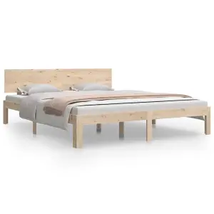 Berkfield Bed Frame Solid Wood Pine 160x200 cm