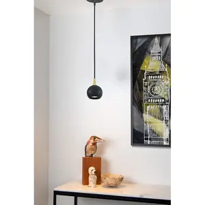 Lucide Favori Modern Pendant Light 9cm - 1xGU10 - Black