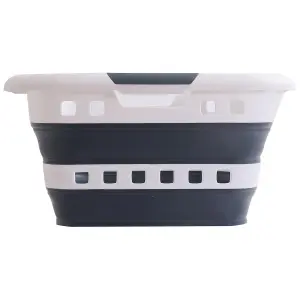 2 x Space Saving Pop Up 45L Collapsible Laundry Basket Portable Washing Tub