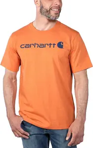 Carhartt Relaxed Fit Heavyweight Logo Graphic T-Shirt Marmalade Heather M