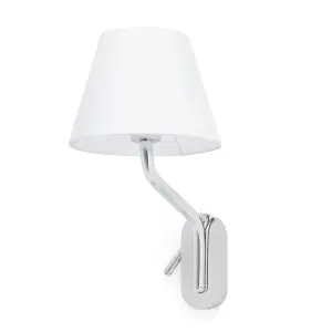 Luminosa Eterna Reading Light Wall Light Chrome, E27