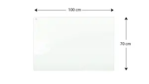 ALLboards Magnetic glass board 100x70 cm CLASSIC WHITE