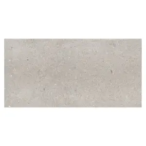 Azure Matt Grey Stone Effect Porcelain Outdoor Tile - Pack of 15, 10.8m² - (L)1200x(W)600mm