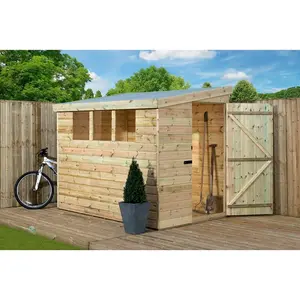 6 Ft. W x 10 Ft. D Shiplap Pent Wooden Shed