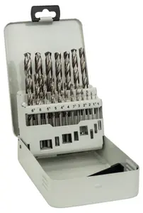 Bosch Professional 19-Piece Metal Drill Bit Set HSS-G, DIN 338, 1-10mm, 135A in Metal Cassette