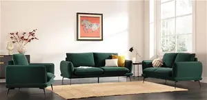 Obriel Forest Green Velvet Sofa, 2-Seater - Daals - Sofas