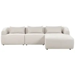 Corner Sofa SVANSELE Light Beige Fabric Left Hand