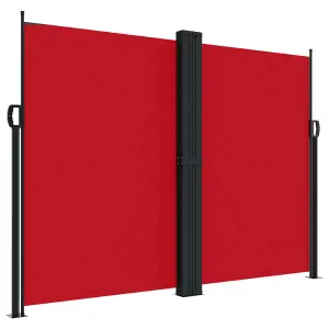 Berkfield Retractable Side Awning Red 180x1000 cm