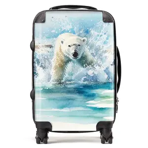 Hunting Polar Bear Watercolour Suitcase - Cabin