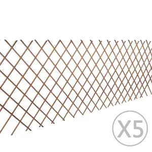 Berkfield Willow Trellis Fence 5 pcs 180x90 cm