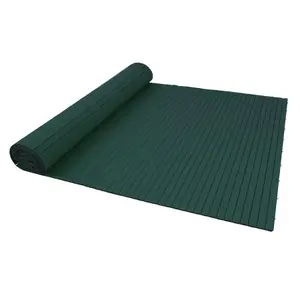 True Products Artificial Bamboo 20mm PVC Slat Screening Fencing Roll - Double Sided - 1.8m x 4m - Dark Green