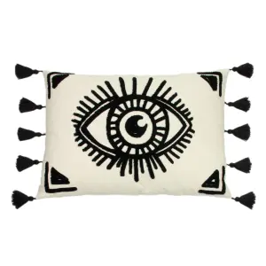 furn. Ashram Eye Tufted Tassel Polyester Filled Cushion