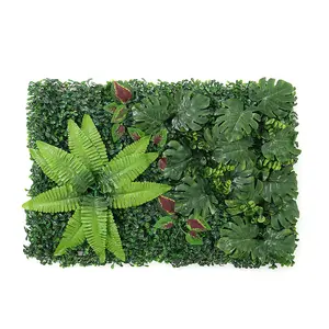 Artificial Grass Plant Wall Panel, Artificial Leaves Hedge Greenery Wall Panel