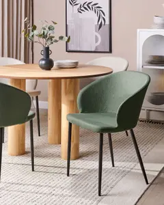 Set of 2 Dining Chairs MASON Dark Green