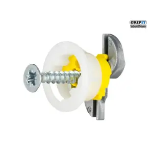 Gripit Yellow Plasterboard Fixings 15mm (Pack 8)