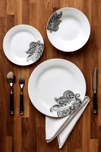 Interiors by Premier Avie Black 12Pc Prince Dinner Set