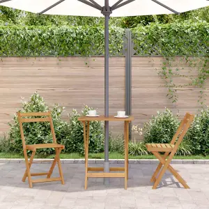 vidaXL Folding Garden Table 60x60x75 cm Solid Acacia Wood