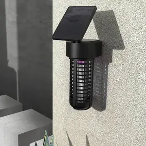 Dual Powered Garden Insect Killer Lamp - Solar or USB Rechargeable Staked Rainproof Zapper with 15 LEDs - Zap Flies, Midges & Bugs