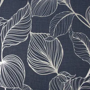 Boutique Royal palm Sapphire Gold effect Leaf Textured Wallpaper