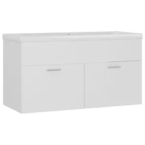 Cronius 900mm Single Bathroom Vanity with Integrated Ceramic Basin White