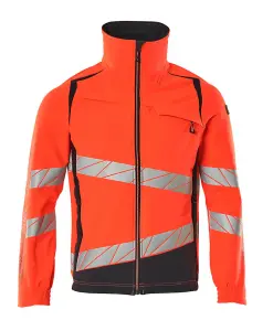 Mascot Accelerate Safe Ultimate Stretch Work Jacket (Hi-Vis Red/Dark Navy)  (XX Large)