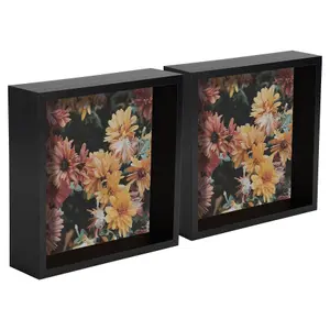 Nicola Spring - 3D Deep Box Photo Frames - 8 x 8" - Pack of 2