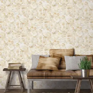 Galerie Atmosphere Ochre Bubble Up Smooth Wallpaper