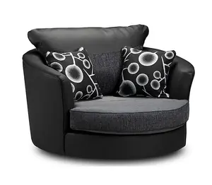 Black/Grey Fay Sofa Suite 1 Stylish & Comfortable Corner Sofa for Modern Living