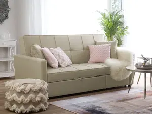 Beliani Modern Sofa Bed GLOMMA Beige