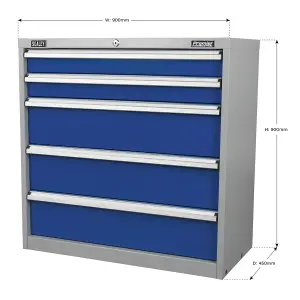 Sealey Industrial Cabinet 5 Drawer API9005