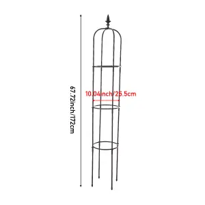 Set of 2 Garden Obelisk Trellises for Indoor & Outdoor Climbing Plants 5 ft