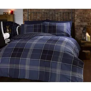 Goodrich Polyester/Cotton Duvet Cover with Pillowcases Blue / Double Duvet Cover + 2 Standard Pillowcases