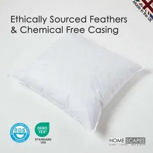 Homescapes Duck Feather Cushion Pads - Luxury Cushion Filler and Inserts 50 x 50 cm (20 x 20")