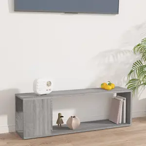 vidaXL TV Cabinet Grey Sonoma 100x24x32 cm Engineered Wood