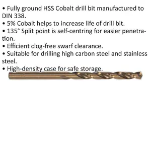 10 Pack of 8mm HSS Cobalt Drill Bits for Enhanced Durability and Performance