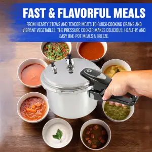 New 9 Litre Pressure Cooker Aluminium Kitchen Cooking Steamer Catering Handle