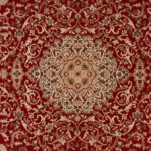 Gold Red Classical Oriental Medallion Area Rug 200cm x 290cm