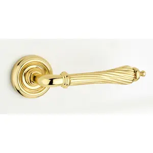 Giselle Passage Door Handle (Set of 2) Polished Brass