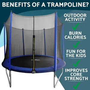 3m Kids Trampoline with Safety Net, Ladder & Anchors - Fun and Durable Garden Jump for Kids